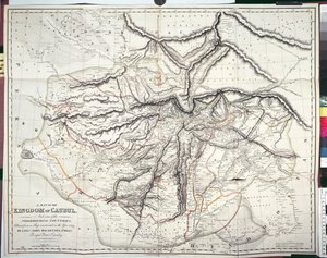 Mappa del Regno di Kabul